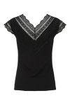 Y.A.S - Top - Ellina Capsleeve Top - Black