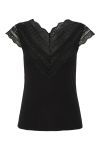 Y.A.S - Top - Ellina Capsleeve Top - Black