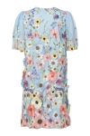 Y.A.S - Kjole - Yas Flowering Ss Dress New - Show Halogen Blue