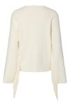 Y.A.S - Bluse - Fringa Ls O-Neck Knit Pullover - Birch