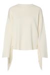 Y.A.S - Bluse - Fringa Ls O-Neck Knit Pullover - Birch