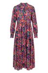 Y.A.S - Kjole - Alira LS Long Dress - Navy Peony/Alira