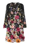 Y.A.S - Kjole - Flowering Ls Dress - Black