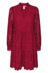 Y.A.S - Kjole - YAS Holi LS Dress S. Noos - Jester Red