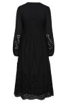 Y.A.S - Kjole - Yas Luma LS Long Wrap Dress S. Noss - Black