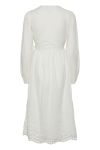 Y.A.S - Kjole - YAS Luma LS Long Wrap Dress - Star White