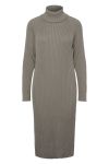 Y.A.S - Kjole - Mavi Knit Midi Rollneck Dress - Fungi