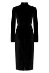 Y.A.S - Kjole - YAS Novella High Neck LS Midi Dress - Black