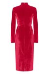 Y.A.S - Kjole - YAS Novella High Neck LS Midi Dress - Tango Red
