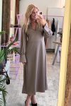 Y.A.S - Kjole - YAS - Pella Ls Long Dress S. Noos - Fungi