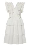 Y.A.S - Kjole - YAS Runa Cs Ruffle Dress - Star White