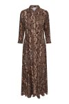 Y.A.S - Kjole - YAS Savanna Long Shirt Dress S. - Fungi/Snakea