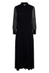 Y.A.S - Kjole - Savanna Long Organza Dress - S. Black