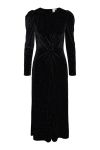Y.A.S - Kjole - Yashella Ls Velour Midi Dress - Show Black