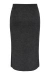 Y.A.S - Nederdel - YAS - Assi Hw Midi Knit Skirt S. Noos - Dark Grey Melange