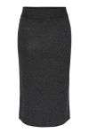 Y.A.S - Nederdel - YAS - Assi Hw Midi Knit Skirt S. Noos - Dark Grey Melange