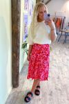 Y.A.S - Nederdel - Sanna Anna HW Midi Wrap Skirt - Fuchsia Pink
