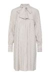 Y.A.S - Kjole - Pil LS Bow Shirt Dress - Star White