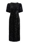 Y.A.S - Kjole - Sofie 2/4 Sequin Midi Dress - Black