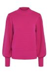 Y.A.S - Bluse - YAS Fonny LS Knit Pullover S. - Raspberry Sorbet