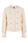 Y.A.S - Cardigan - YAS Miri Embroided Knit Cardigan - Sand Dollar