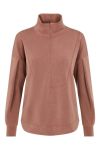 Y.A.S - Sweat - Como LS Long Zip Sweat - Cognac 