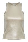 Y.A.S - Top - YAS Racci Silver Sl Top S. - White Pepper