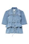 Y.A.S - Top - Scala SS Denim Top - Light Blue Denim