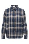 JDY - Skjorte - Maddie L/S Loose Check Shirt - Sky Captain Caribou & Pale Taupe