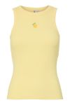 Pieces - Top - Mimi SL Tank Top - Pale Banana Lemon