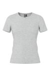 Pieces - T-shirt - MAY SS Tee - Light Grey Melange