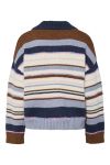 Pieces - Strik - Rye LS Polo Knit - Downtown Brown Multi color