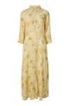 Y.A.S - Savanna Long Shirt Dress - Pale Banana Lemon print (Levering midt maj)