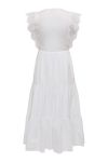 JDY - Kjole - Sara S/L Lace Dress - Bright White
