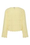 Pieces - Bluse - Tarmorine LS O-Neck top - Pale Banana