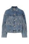 Y.A.S - Jakke - Saiko Ls Denim Fringe Jacket - Medium Blue Denim