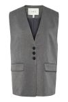 Y.A.S - Vest - Yas Dena Waistcoat - Grey Melange