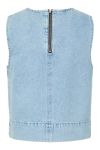 Pieces - Top - Noel O-Neck - Light Blue Denim / Rhine Shones