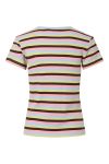 Pieces - T-shirt - May SS Striped Tee - Cashmere Blue Sea Pink/Chicory coffee/celery gree