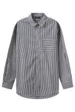 H2O R&D Rønne Essential Pajamas Shirt 7081 Black/White Stripe