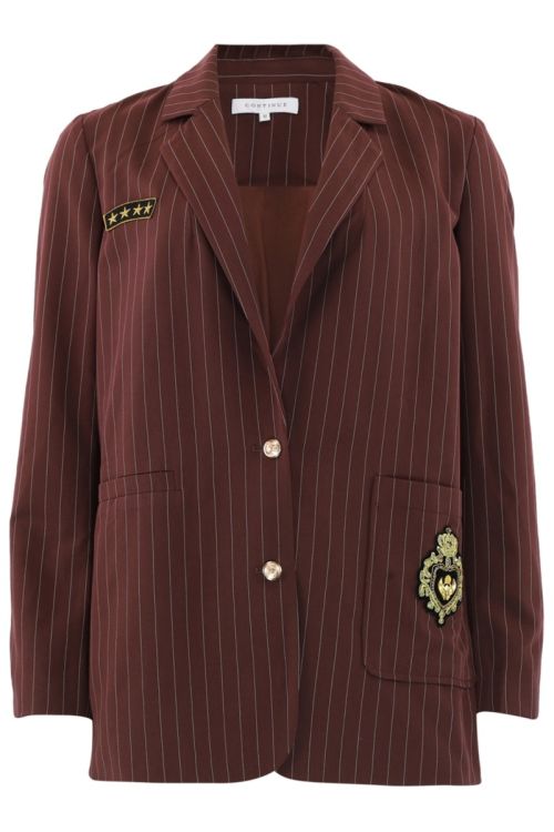 Continue - Blazer - Jessy Blazer - White w. Bordaux Stripe