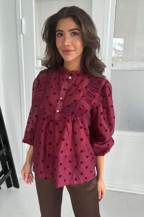 Continue - Bluse - Silke Dot - Bordaux