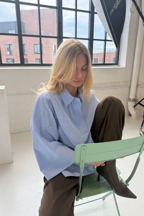 Continue - Bluse - Klara Stripe Blue - Blue Stripe