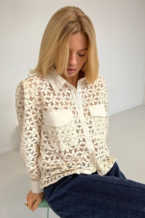 Continue - Skjorte - Charlotte Lace - Off White