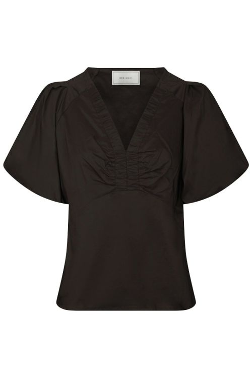 Neo Noir - Bluse - Irina Poplin Blouse - Chocolate Brown