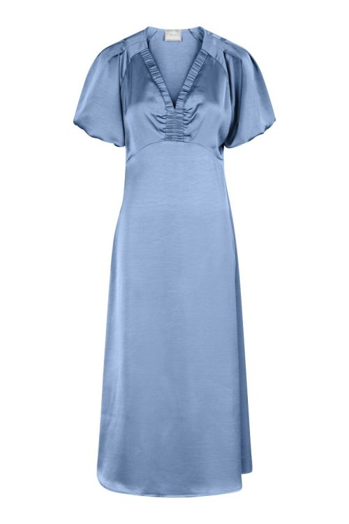 NEO NOIR Illana Heavy Sateen Dress Smoke Blue