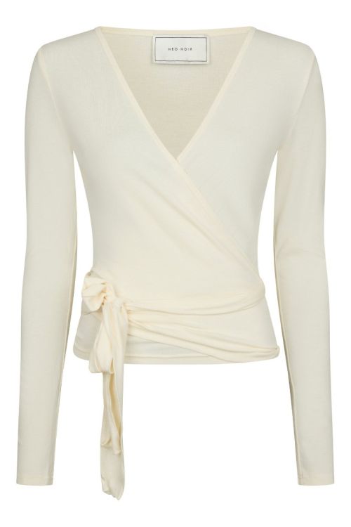 Neo Noir Bluse Nia Jersey Wrap Blouse Ivory