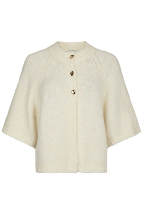 Neo Noir - Strik - Benuta Fluffy Knit Cardigan - Off White
