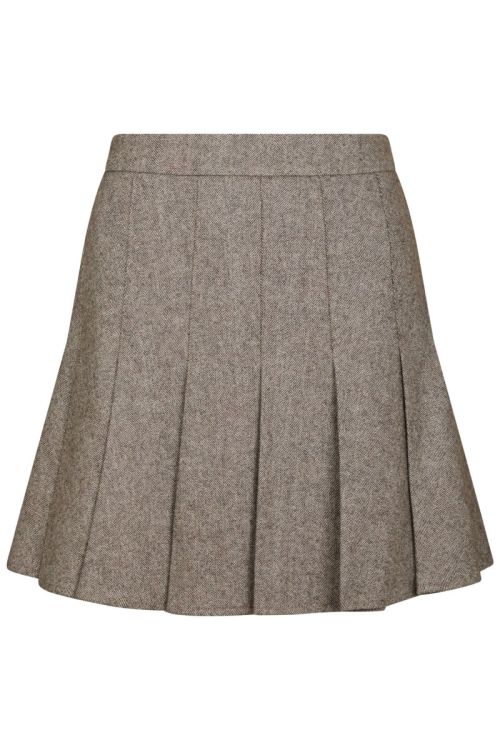 NEO NOIR Laurina Herringbone Skirt Dusty Brown