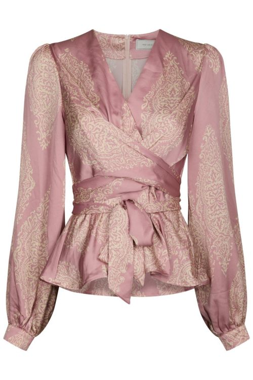NEO NOIR Rista Paisley Drop Blouse Evening Rose